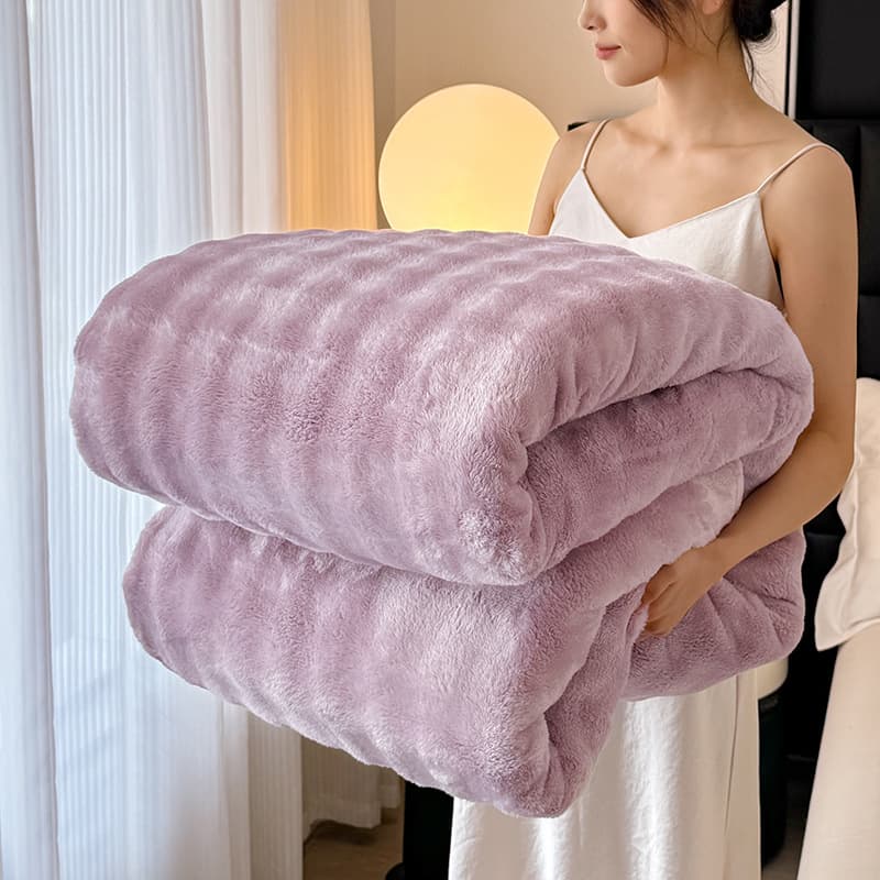 Export Milk Fleece Blanket Coral Fleece Air Conditioning Blanket Flannel Office Nap Blanket Gift Blanket Factory Direct Supply