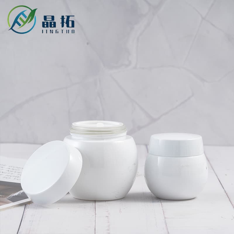 Glass cream jar 50g 100g in stock, black bandage face cream with inner liner, mask repackaging bottle, wide-body jar wholesale