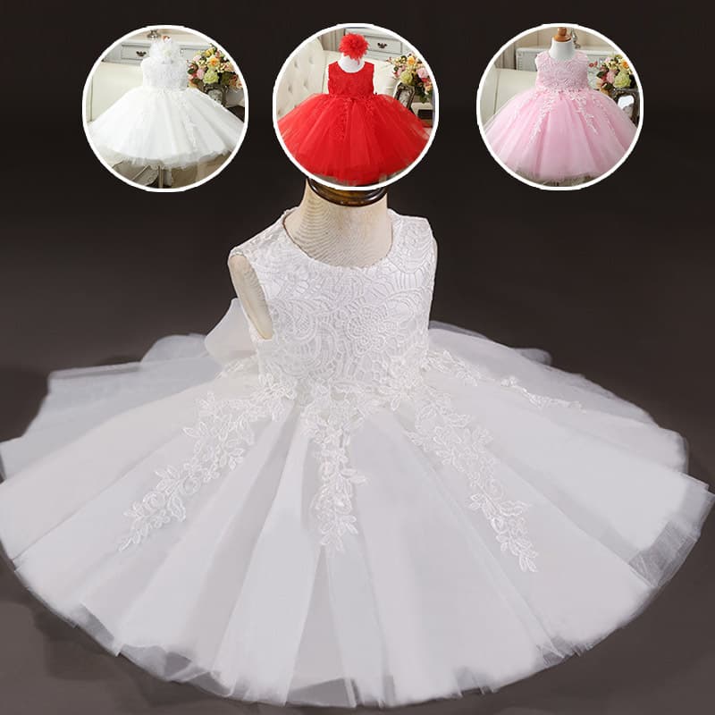 Girls' Princess Dress Vest Tutu Tulle Skirt Flower Girl Baby Birthday Children's Dress
