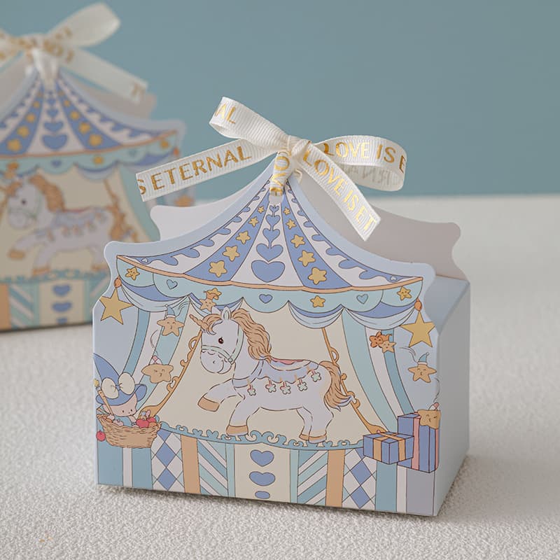 Cartoon Candy Box Children's Favor Gift Box Candy Gift Box Empty Box Packaging Box Full Moon Gift Box Gift Festive