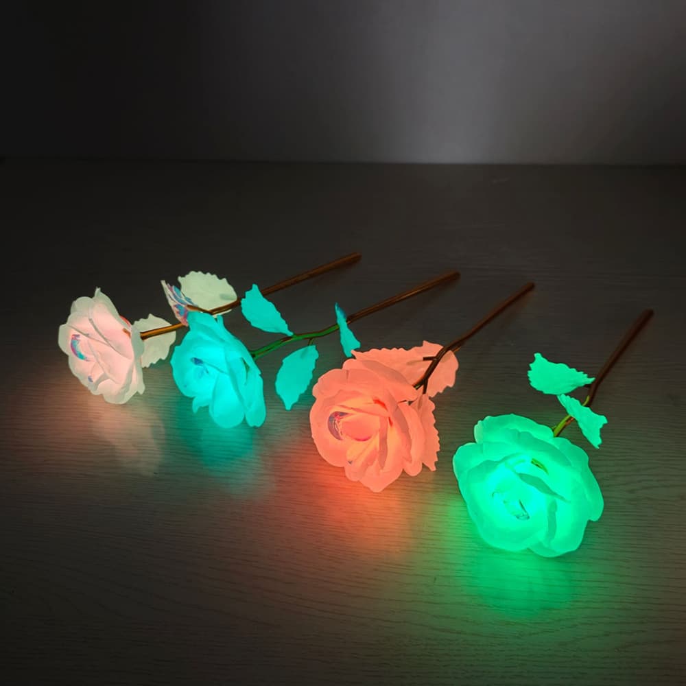 Gold Foil Rose Glowing Luminous Fluorescent Rose, Rose 520 Valentine's Day Gift Cross-border