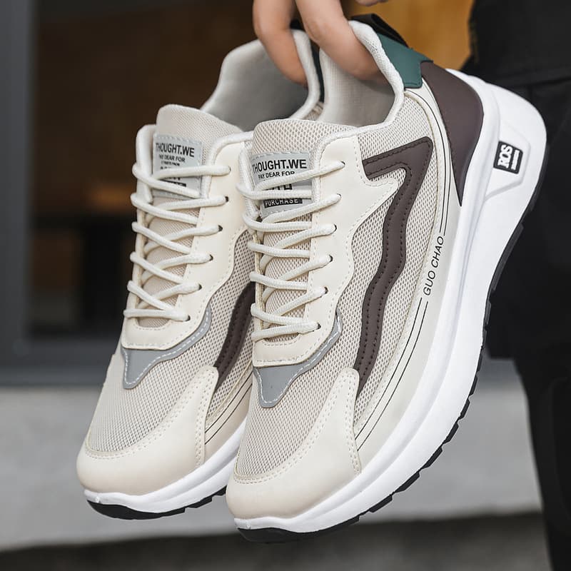 Cross-border Popular Forrest Gump Shoes for Men 2026 New Mesh Breathable Sports Casual Shoes Thick Sole Height Increasing Men's Shoes Wholesale