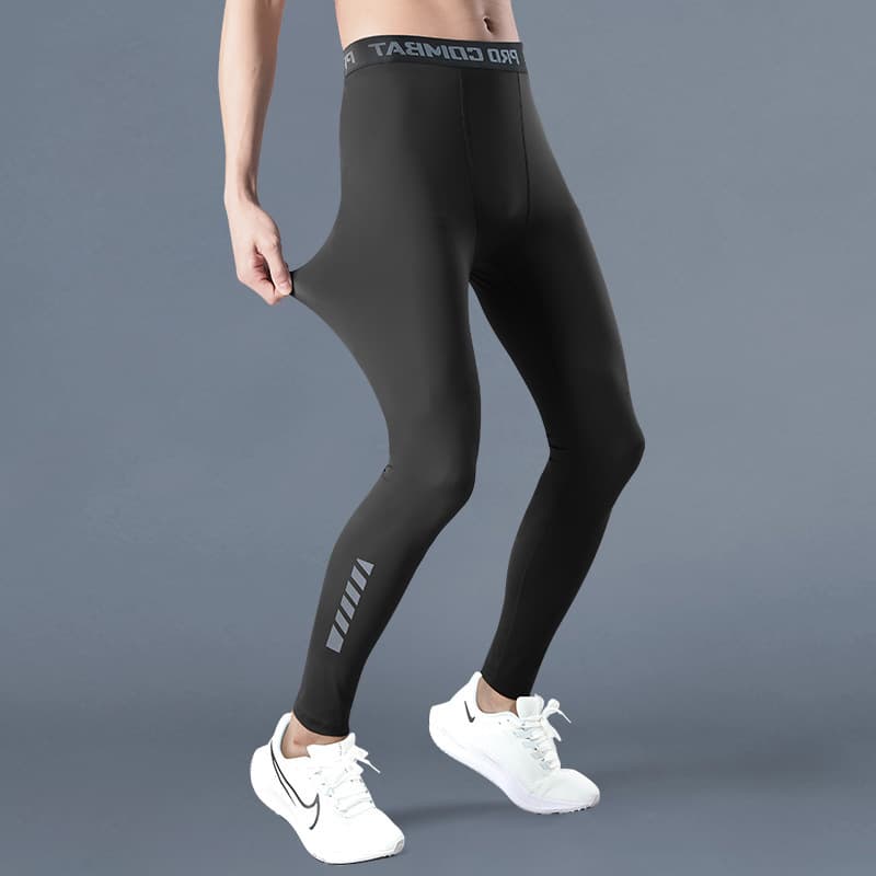 Quick-drying tights for men, autumn and winter leggings, high-elastic training pants, fitness yoga compression pants, running sports pants