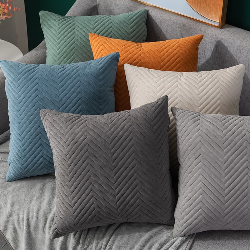 Decorative Pillowcase - Modern Style Home Decor / Cushion Cover - Polyester Material 45x45cm Size Grey Color