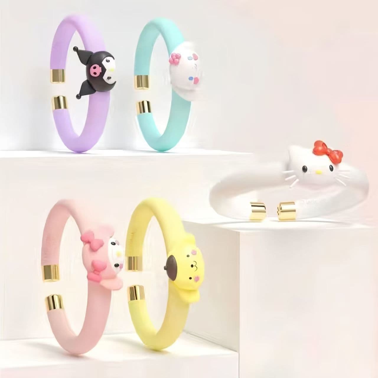 Plant Essential Oil Mosquito Repellent Bracelet - Cute Sanrio Design for Children, Portable Outdoor Fashion with High Aesthetics