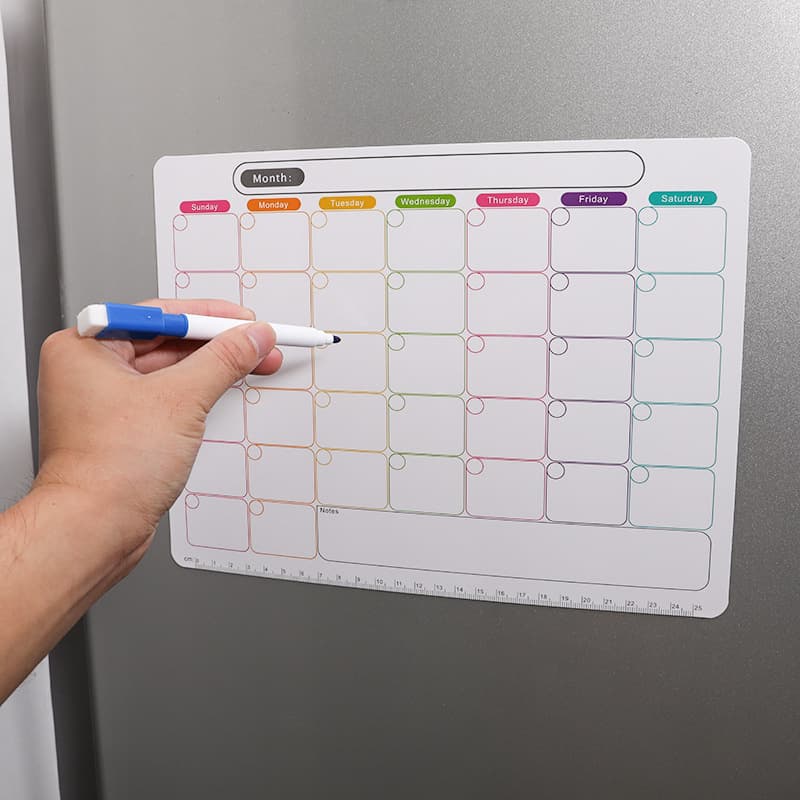 White Magnetic Fridge Memo Reminder Board Side Absorption Patches Blackboard Message Board Soft Magnetic Rubber Material