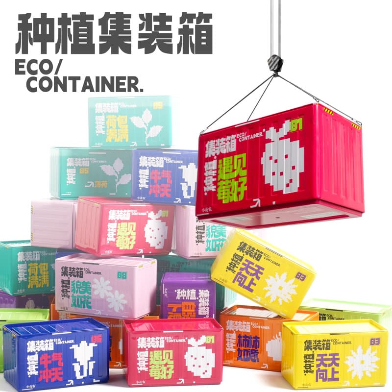 Little Farmer Desktop Rainbow Container Planting Kit for Strawberries and Sunflowers, Desktop Plant Container