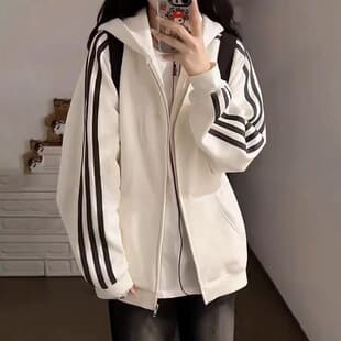 Women's Hoodie Jacket 2025 New Trendy Loose Korean Style Casual Spring Autumn Thin Zip-Up Cardigan Fashion