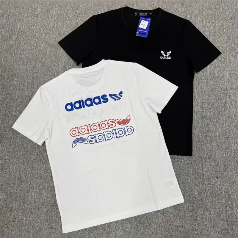 Cross-border High Version Classic Leaf Iridescent Embroidery Summer Hot Style Unisex Loose Short Sleeve T-Shirt