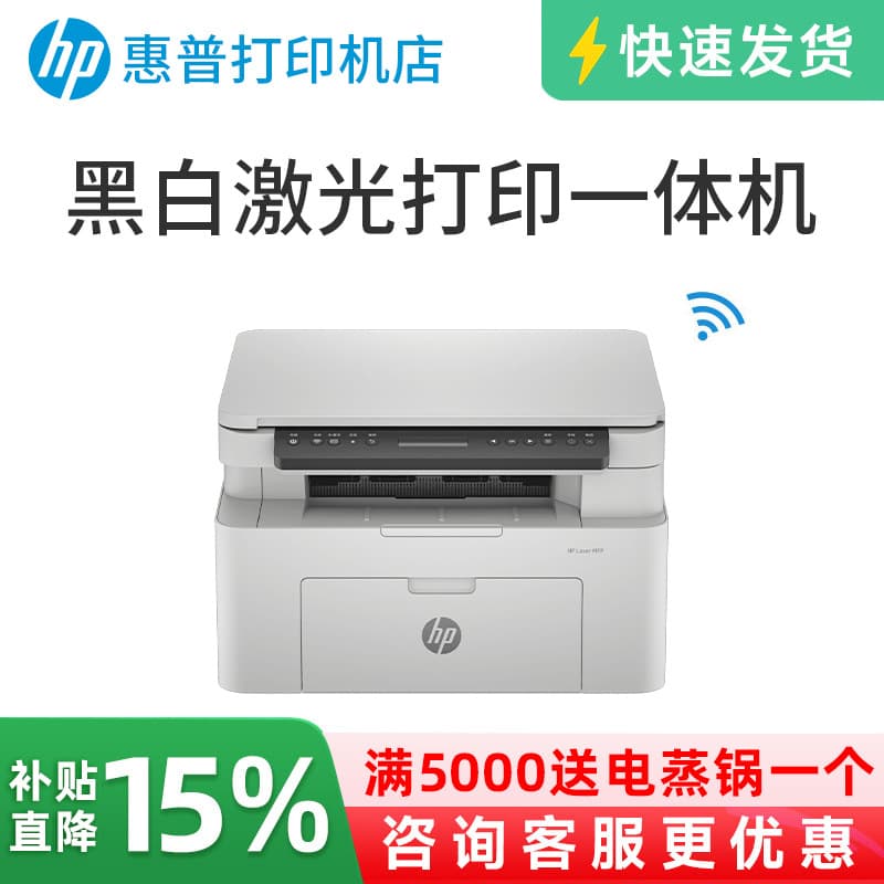 HP 115W Monochrome Laser All-in-One Printer A4 with Copy and Scan for Small Home and Office, Model 117W