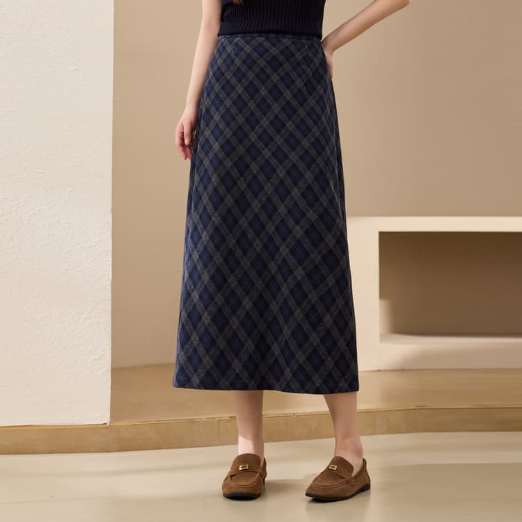 [Style] Elastic waist, slit, bodycon skirt, plus size women's clothing, 2025 autumn new style.