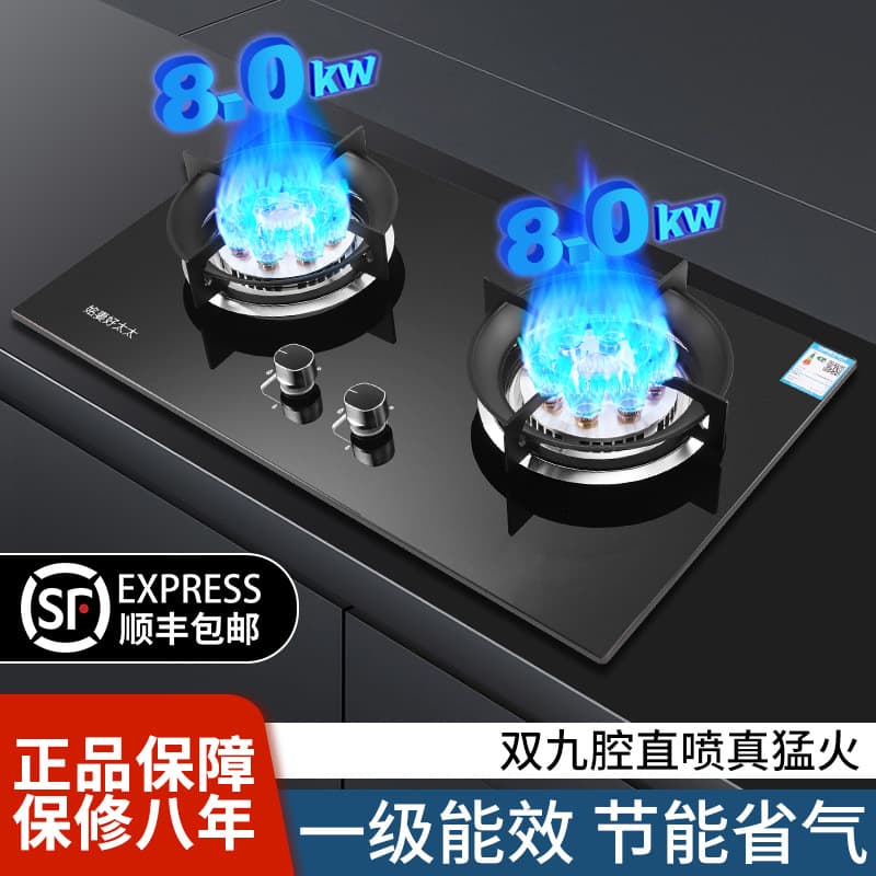 Gas Stove, Household Dual Burner Built-in Dual-Use Natural Gas Stove, LPG Gas Stove, Smart Gas Stove, Wholesale