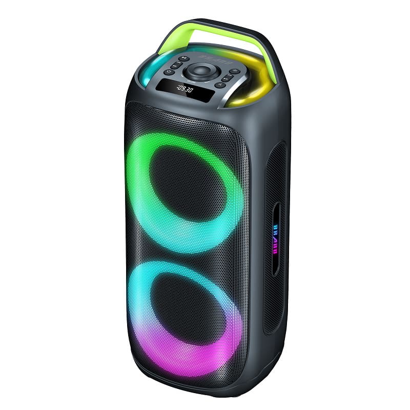 New 60W Party Speaker Dual 6.5-Inch High-Power Speaker with Dual Microphones Karaoke Bluetooth