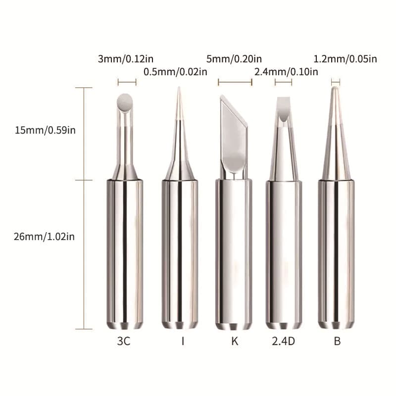 Factory-made lead-free environmentally friendly soldering iron tips, internal heating soldering iron tips, high temperature resistant and easy to solder.