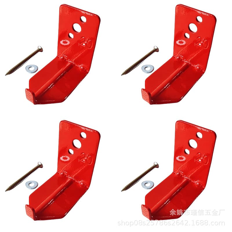 JINXIN direct source fire extinguisher hooks, Amazon angled hole hangers, fire safety 4-piece set with bulk discounts.