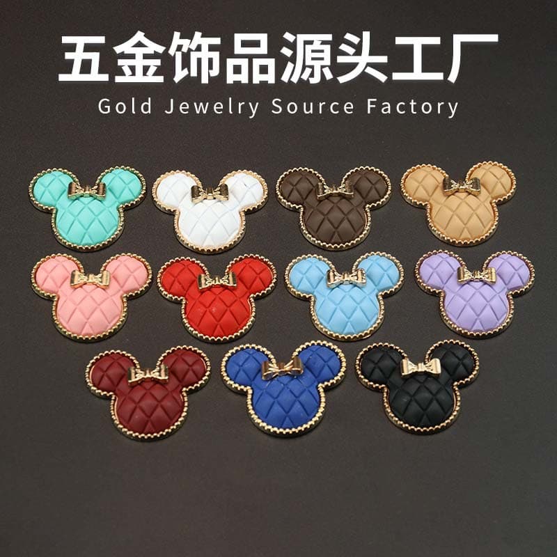 Spray-Painted Mickey Cartoon Figurine Accessories, Animal Spray-Painted DIY Decor, Phone Case Craft Materials in Stock