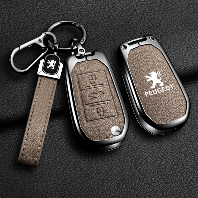 Suitable for Dongfeng Peugeot key cover 308 207 408 508 car remote control shell 3008 2008 alloy package