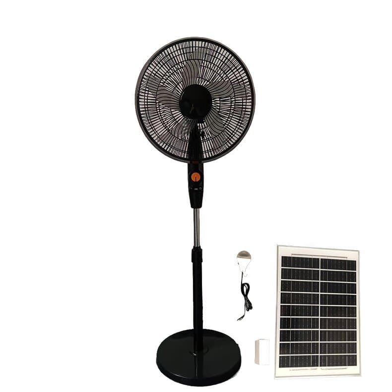 Solar 16-inch Floor Fan, Household Dorm High-Cooling Stand Fan, Home Outdoor Emergency Charging, Cross-Border