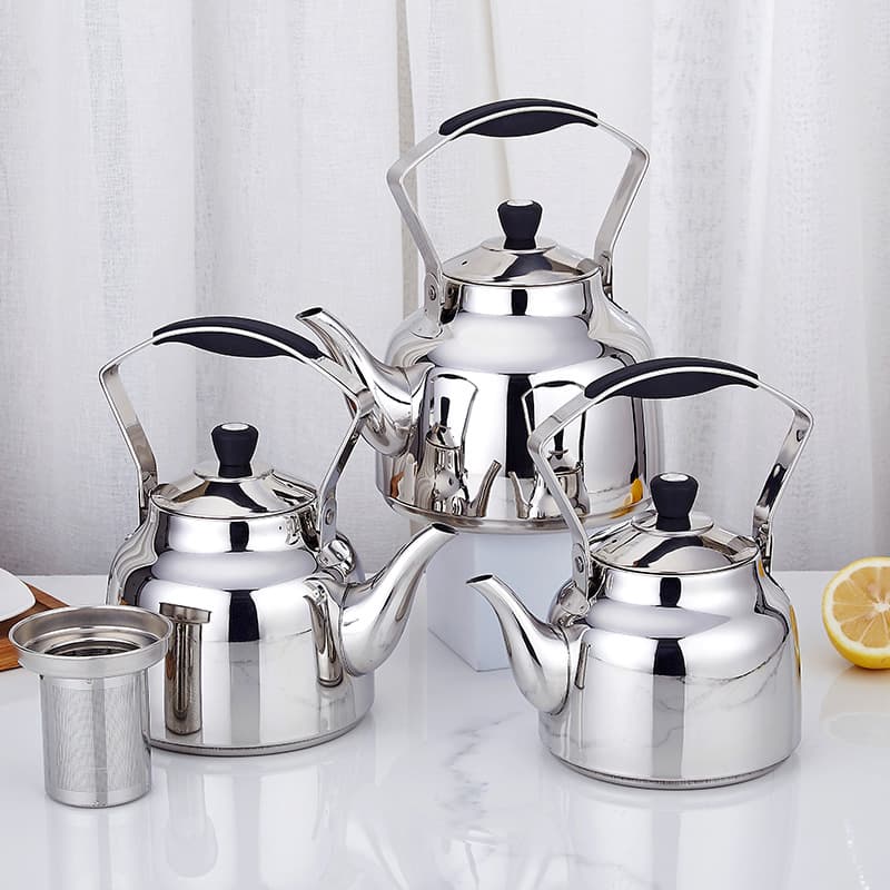 Thickened household gas stove kettle open flame stainless steel tea kettle with filter tea kettle for induction cooker