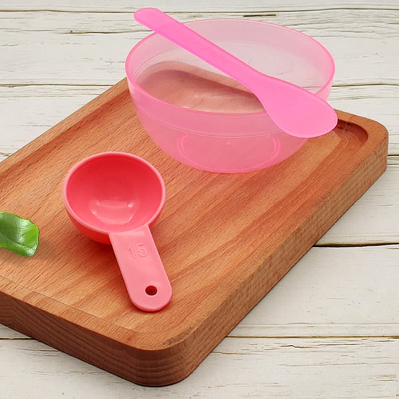 Facial mask tool set, three-piece set, No. 3 mask bowl, 15g mask spoon, plastic mask stick, mask adjusting bowl and spoon