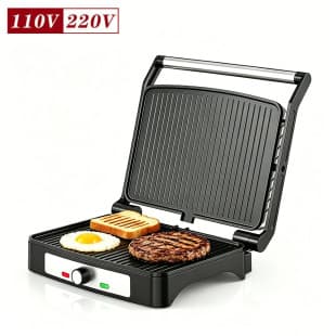 Cross-Border UK/US Plug Steak Machine Grill Machine Electric BBQ Grill Panini Breakfast Machine Press Sandwich Maker
