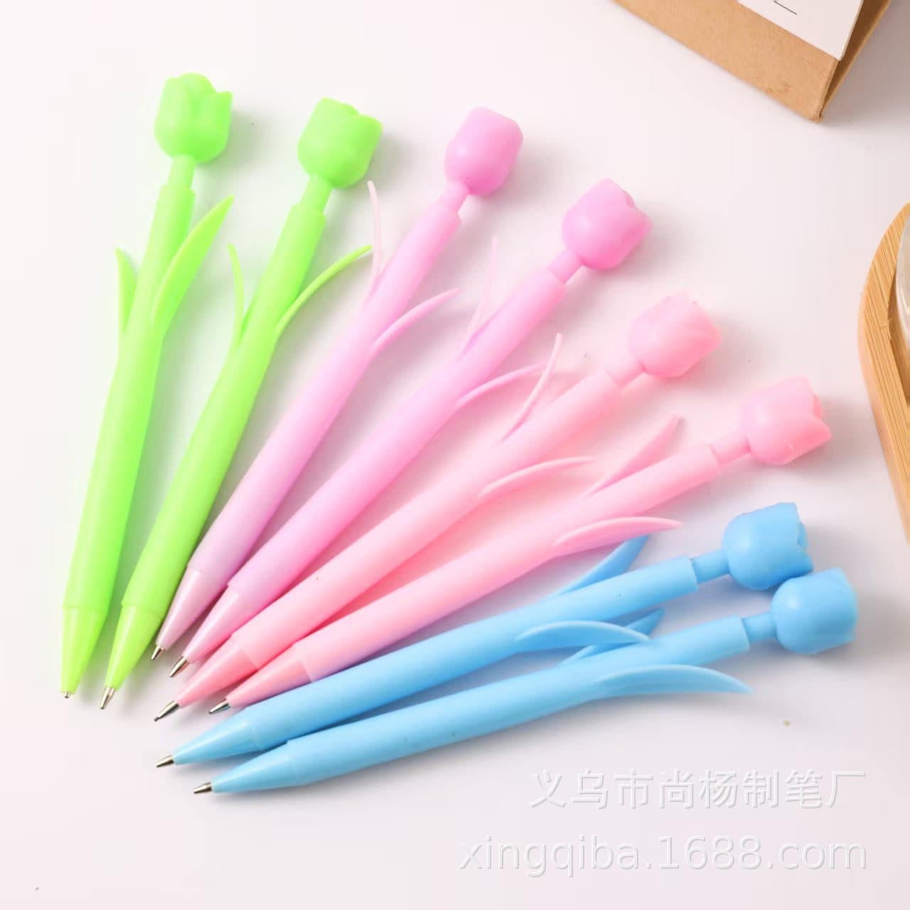 Rose Flower Soft Rubber Automatic Pencil Small Flower Activity Pen Flower Activity Pencil Korean Style Flower Pen