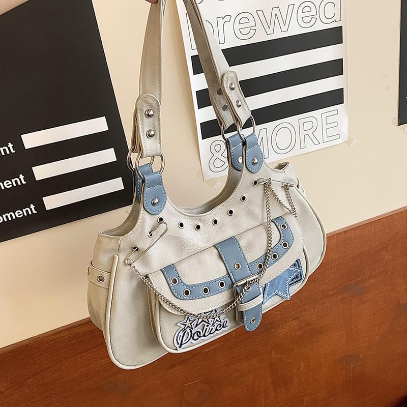 Cross-Border Women's Bag Y2K Hot Girl Subculture Fashion Chain Underarm 2025 New Niche Summer Chain Shoulder Bag
