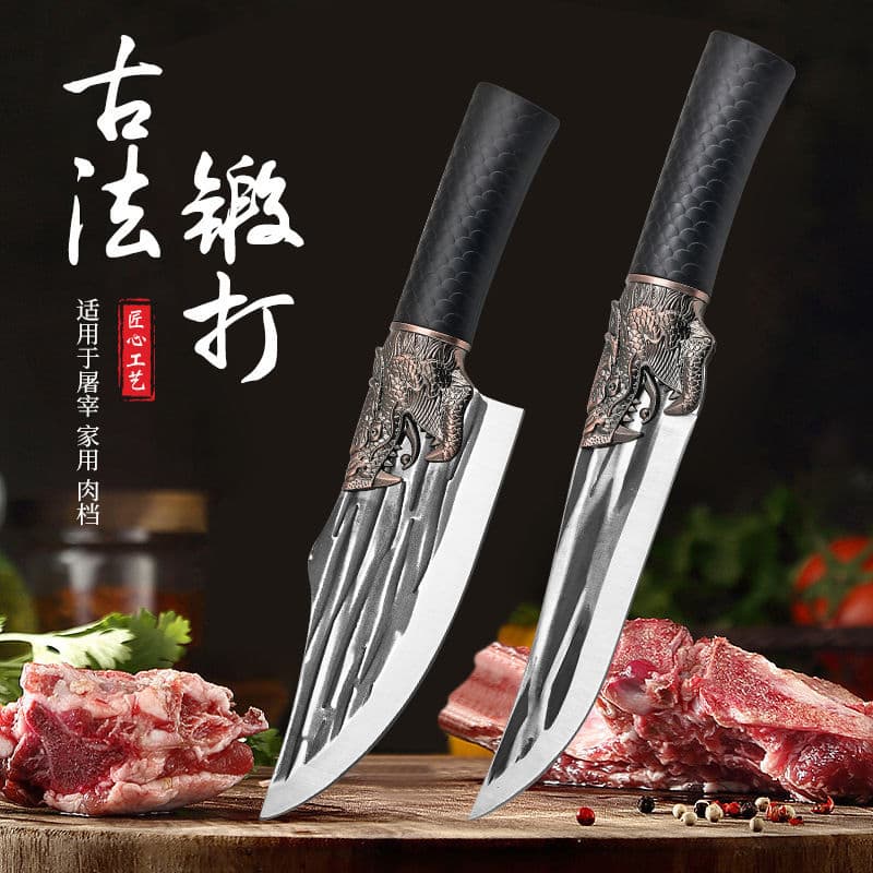 Stall Drop Shipping Popular Forged Slaughter Knife, Specialized Boning Knife, Pig and Sheep Slaughter Household Carving Knife, Kitchen Slicing