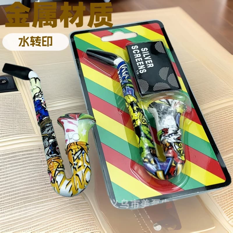 Cross-Border Hot Selling Water Transfer Saxophone Pipe Creative Hanging Card Pack Pipe Saxophone Pipe