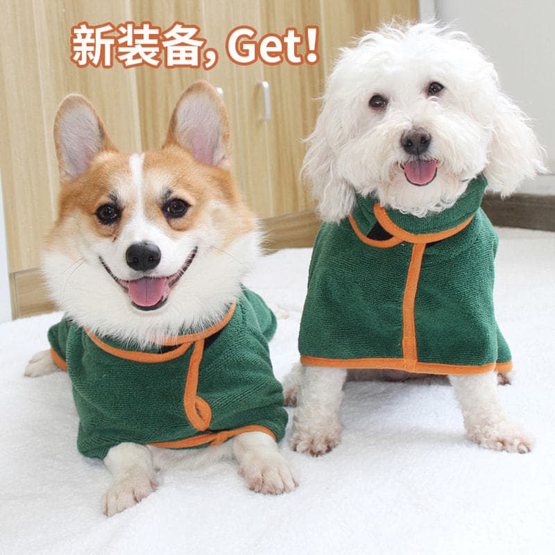 Cross-border Amazon Pet Shop Bathrobe Full Body Wrap Post-Bath Breathable Quick-Dry Absorbent Winter Cleaning for Dogs