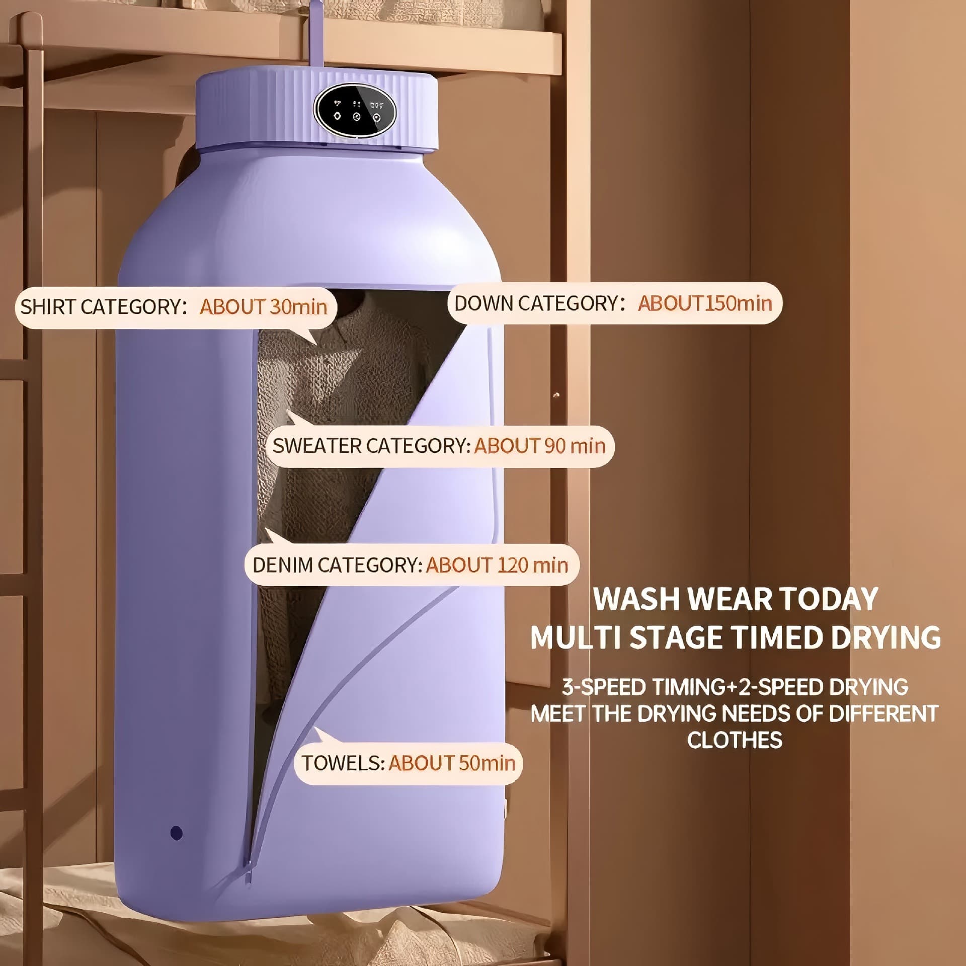 2026 New Cross-Border Portable Clothes Dryer for Home, Travel, Baby Clothes, Sweaters, Foldable