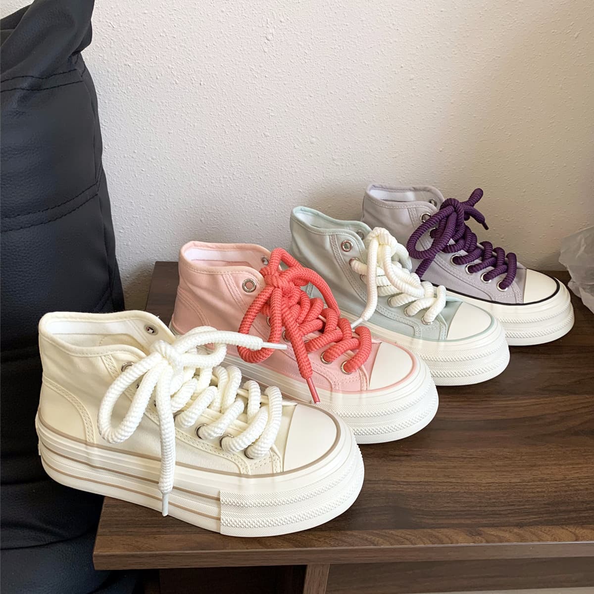 ZR255 Breathable Casual Versatile Durable Canvas Shoes Korean Style Simple Minimalist Ins Trendy Board Shoes Women's Breathable Canvas Shoes