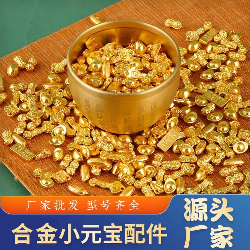 Wholesale Alloy Fortune Ingot Chinese Style Decorative Ornament Ruyi Home Decor Handheld Piece