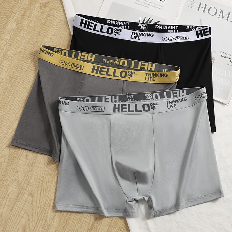 Wholesale Exclusive Men's Underwear Cross-Border Hot Selling Breathable Boxer Briefs Big Size Flat Briefs Student Sports Underwear