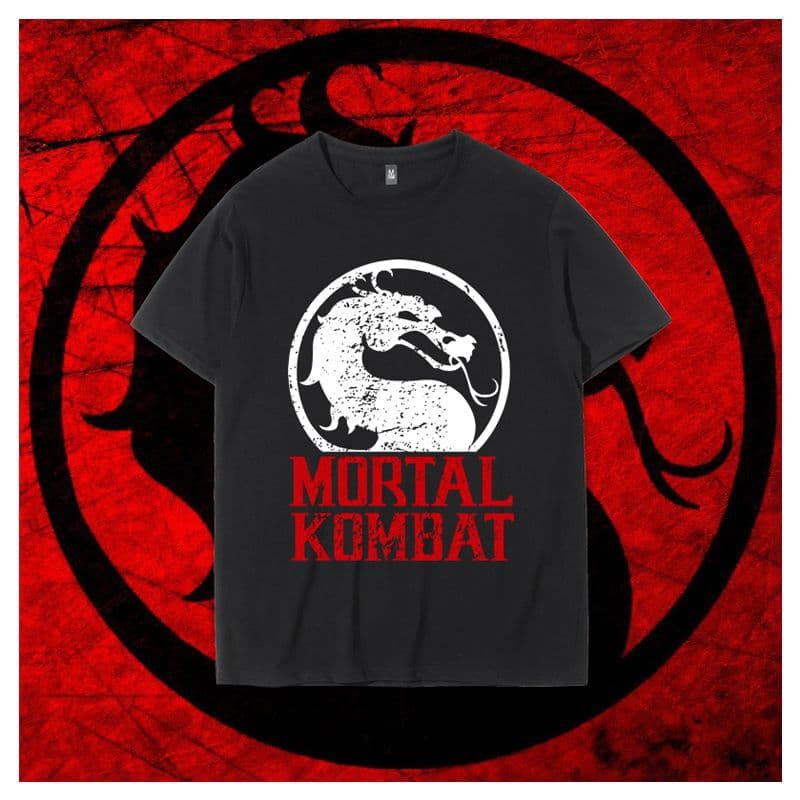 Mortal Kombat T-Shirt Movie Game Merchandise Summer Loose Crew Neck Pure Cotton Plus Size Printed Short Sleeve Men's Trendy