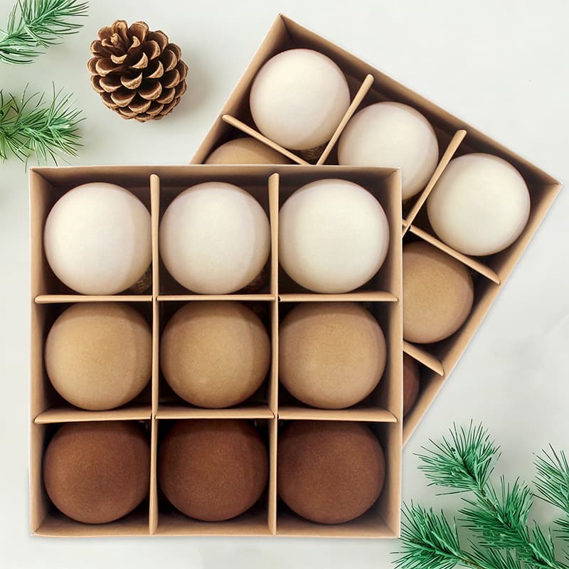 Factory direct sales cross-border Christmas decoration ball 6cm/8cm flocked Christmas ball with picture printing Christmas