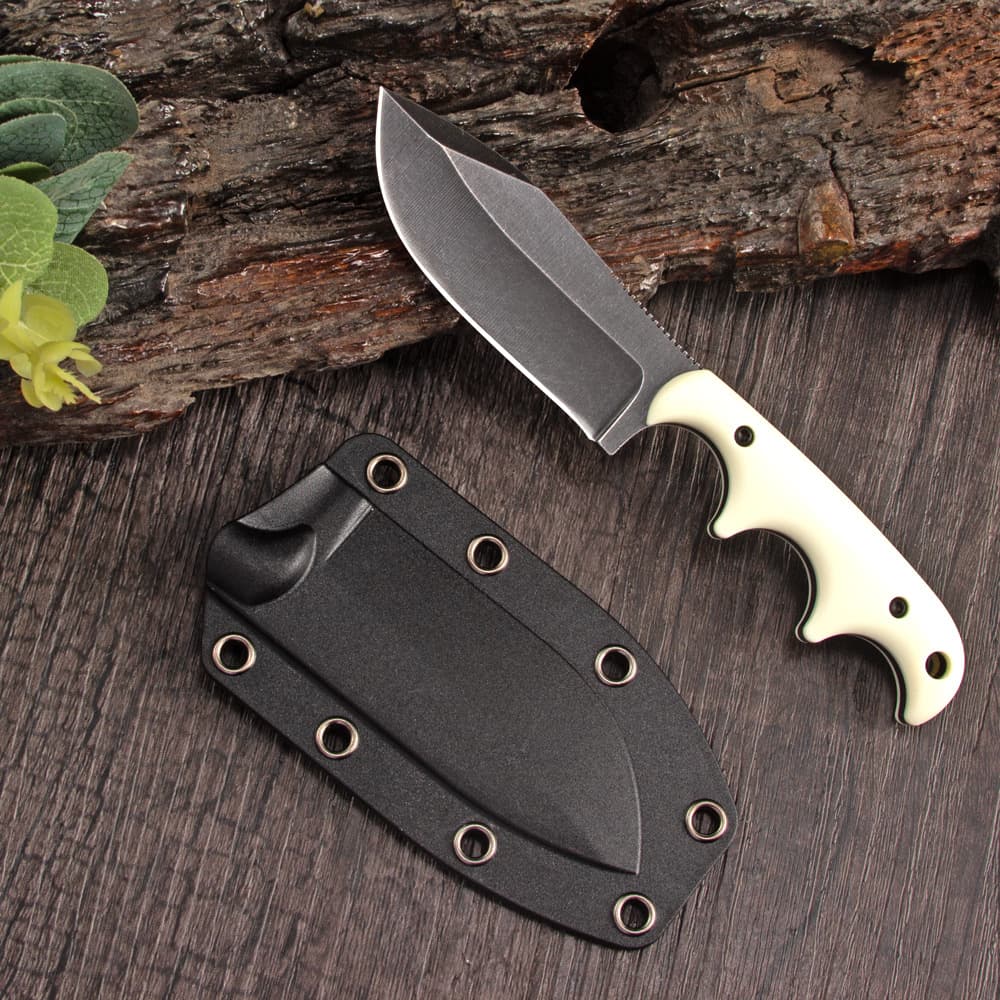 Outdoor Small Straight Knife Portable Home Camping Meat Cutting Emergency Multi-Function Knife Collection Play Small Sharp Fruit Knife