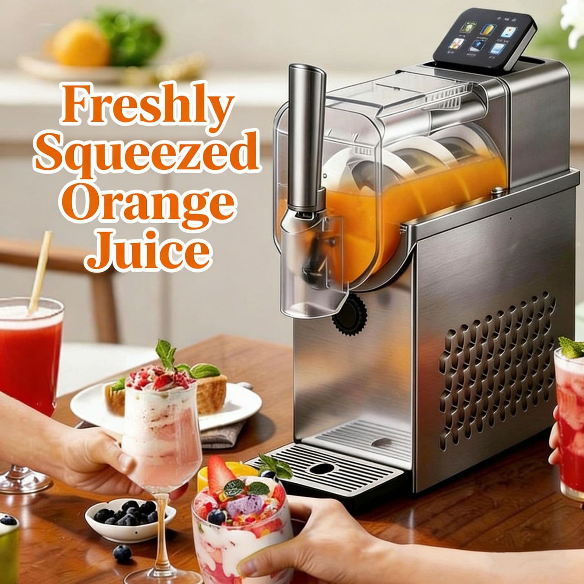 Cross-border Household Ice Cream Maker Milkshake Machine Large Capacity Multi-functional Automatic Snow Machine Frozen Drink Maker