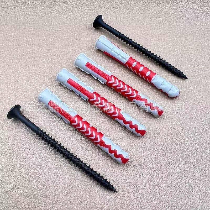 Super strong national standard dual-color nickel-plated internal expansion screws, standard nylon expansion tubes for hollow bricks and aerated bricks.
