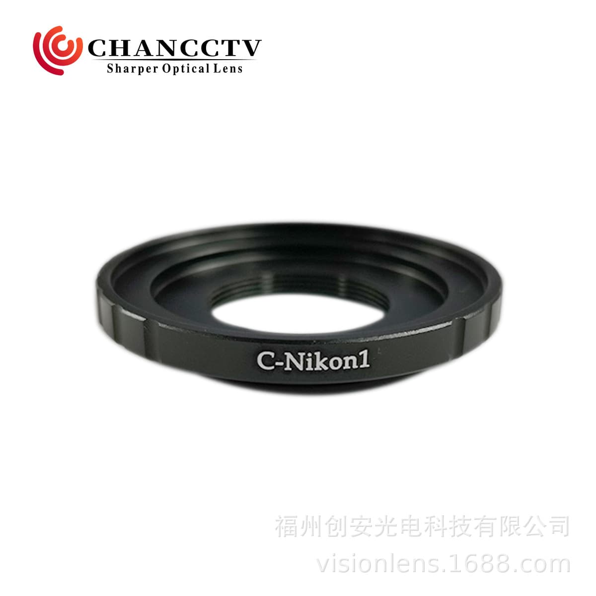 Chuang'an Optoelectronics C-Nikon1 Adapter Ring for C-mount Lenses to Nikon Mirrorless Cameras (Black)