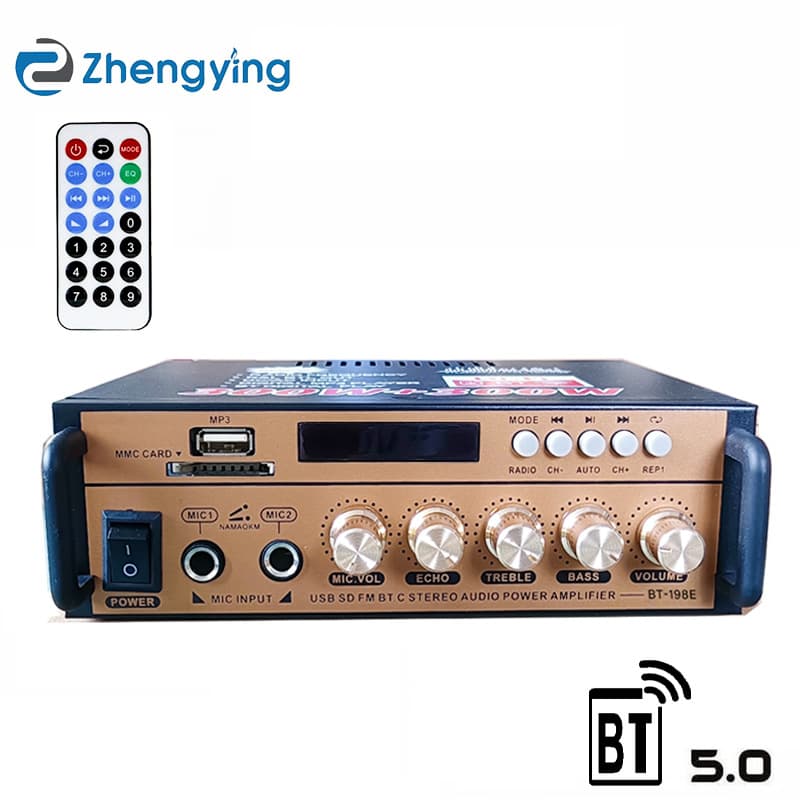Cross-border Hot Selling New Bluetooth Amplifier Home Dual Channel USB Card Radio Wireless Remote Control Amplifier