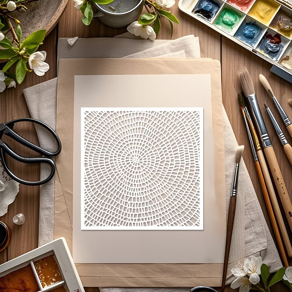 Wood Grain Pattern Painting Template Cross-border Hot-selling Journal Decoration Masking Spray PET Material Hollow Template Drop Shipping