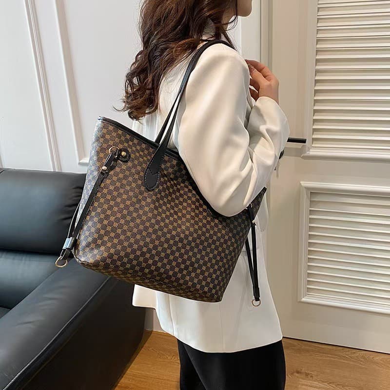 Retro Tote Bag 2026 New Export Women's Bag Large Capacity Mommy Bag Printed Shoulder Bag Women's Handheld Bag