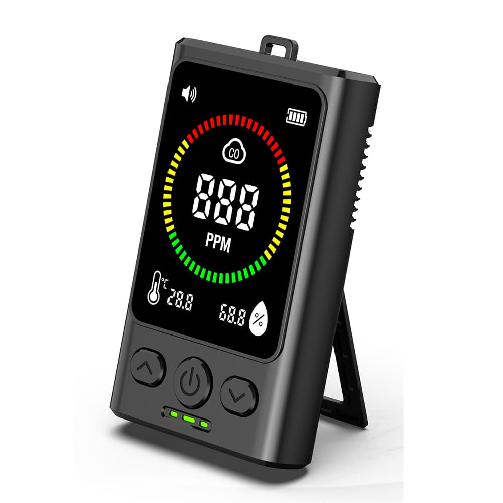 Cross-Border Mini Carbon Monoxide Detector - 3-in-1 Portable Home Device for Air Temperature, Humidity, and CO Concentration Monitoring