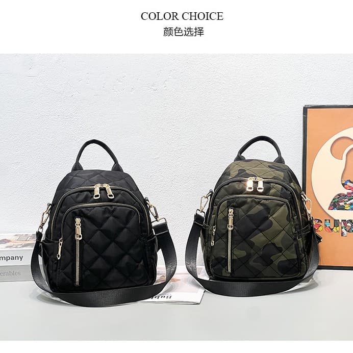 New Diamond Grid Double Shoulder Bag, Mini Single Shoulder Bag, Versatile Simple Business Nylon Bag