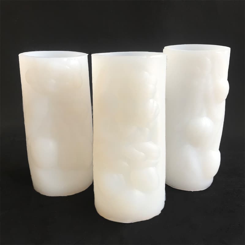 Tulip Flower Cylinder Scented Candle Silicone Mold DIY Handmade Candle Plaster Ornament Silicone Mold