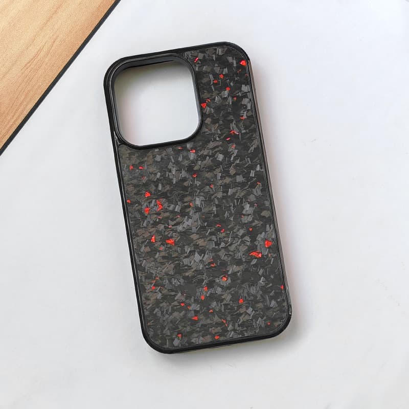 Compatible with Apple iPhone 16 Pro Max 14 17 Pro 15 Pro Max Carbon Fiber Forged Texture Phone Case
