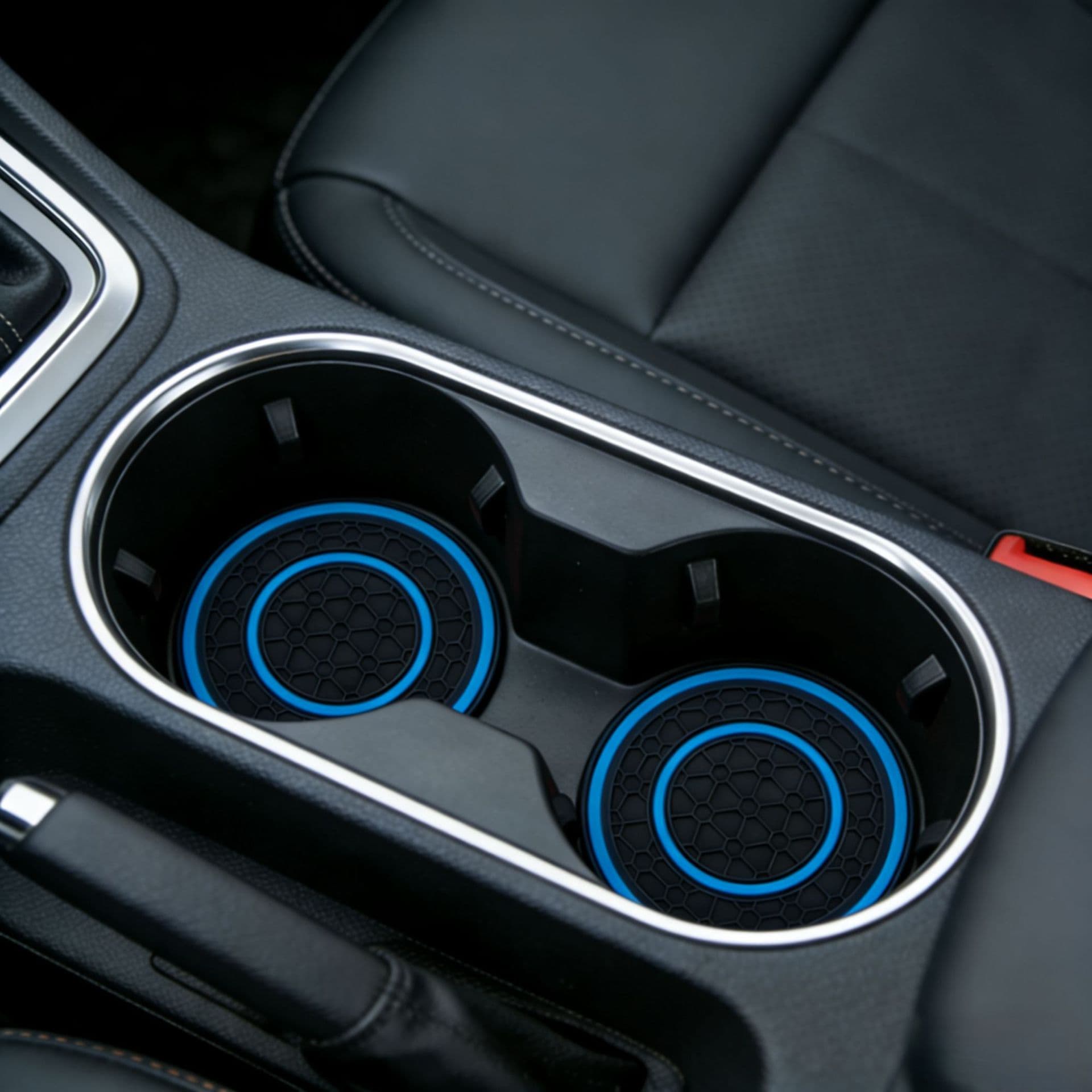 Car Cup Mat Heat-Resistant Pad Double-Ring Honeycomb Cup Holder Mat Insulation Storage Pad Non-Slip Car Organizer Mat