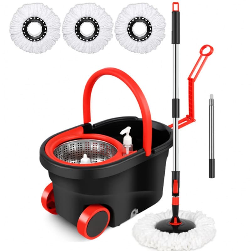 2026 New Cross-border 360-Degree Rotating Mop (with Stainless Steel Handle) Rotating Mop and Mop Holder