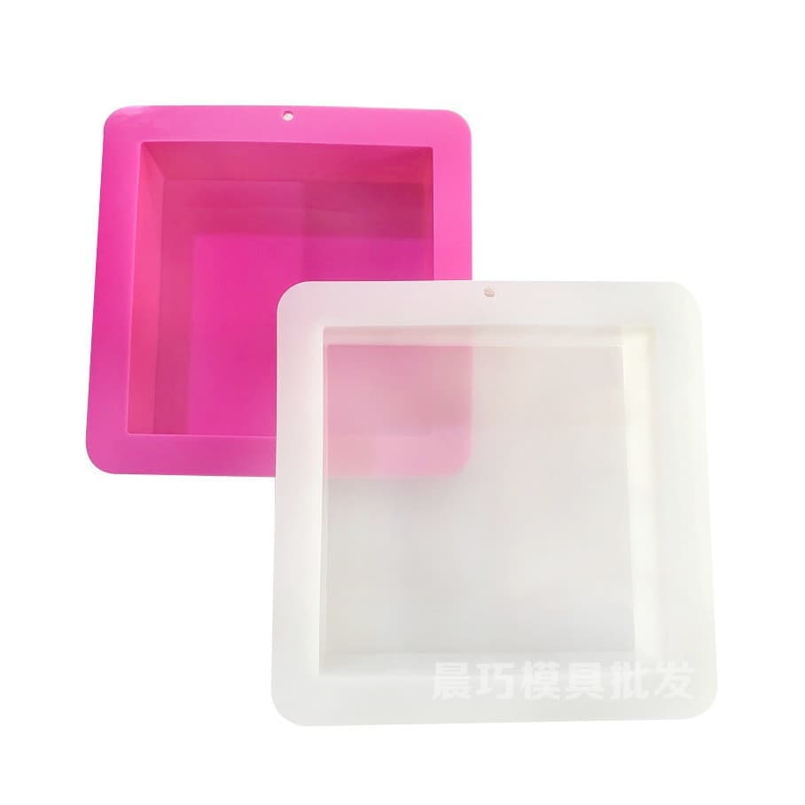 DIY Essential Oil Handmade Soap Swirl Mold, Thickened Non-Deforming Non-Bulging 1100ML Capacity, Square Loaf Mold